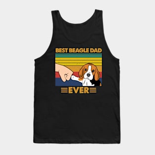 Mens Cute Best Beagle Dad Ever Vintage Puppy Lover Retro Design Tank Top